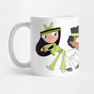 Isabella and Baljeet Disco Miniature Golfing Mug